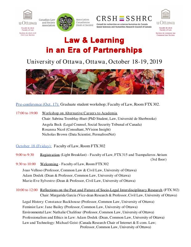 Ottawa 2019 — programme in English