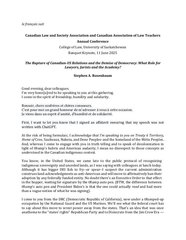 Stephen Rosenbaum keynote — 11 June 2025