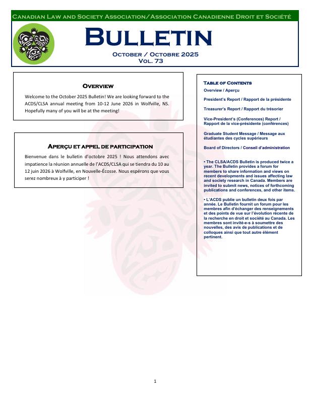 Bulletin — October 2025