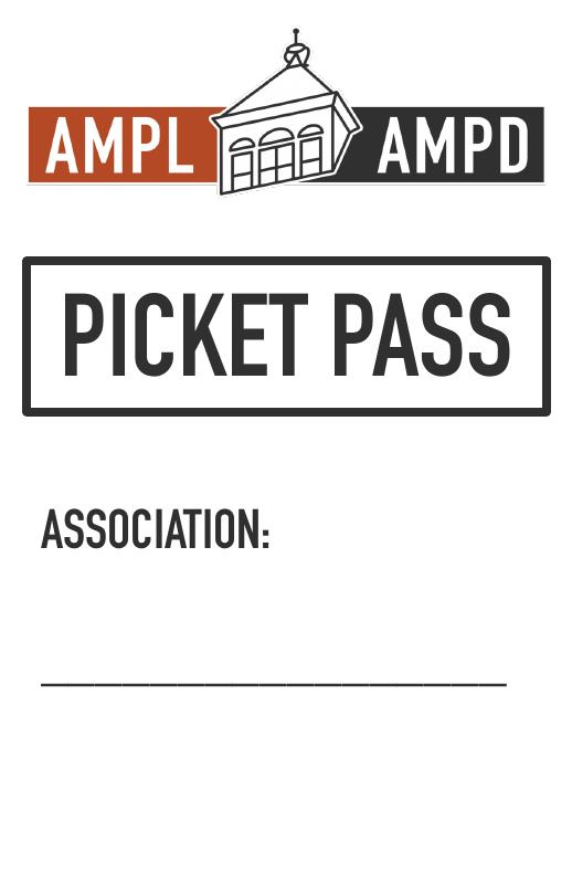Picket Pass for Meeting Participants