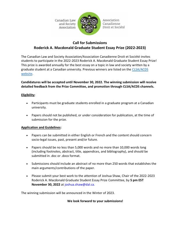 CLSA Grad Student Essay Competition