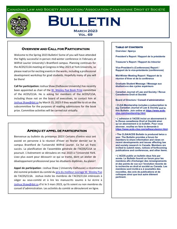 Bulletin — March 2023