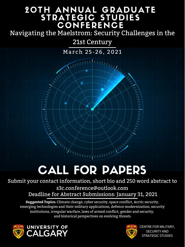 Call for Paper: 20th Annual Graduate Strategic Studies Conference