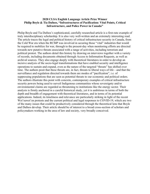 Boyle & Dafnos — 2020 English Article Prize