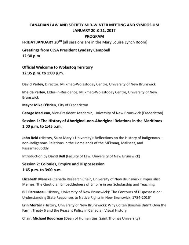 Mid-winter meeting — 20–21 January 2017