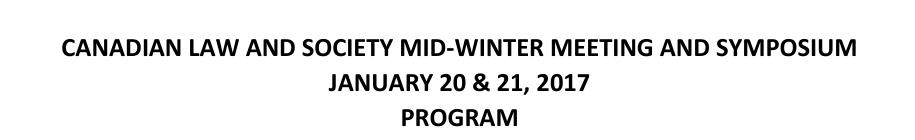 Heading of the final programme: January 20 and 21, 2017